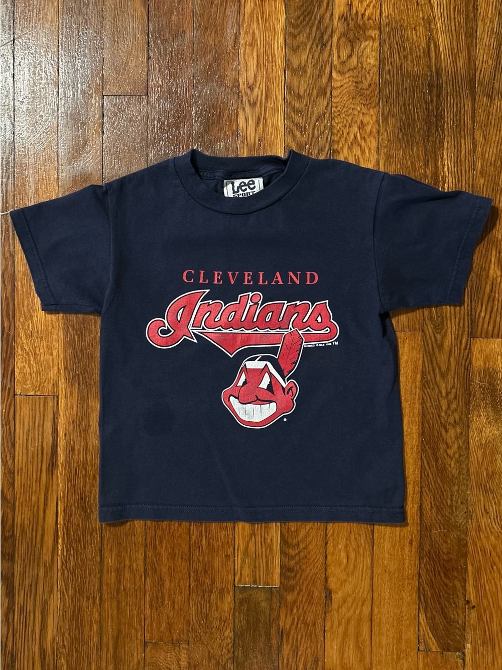 Vintage 1996 Cleveland Indians Shirt Youth L 14.5x18 Toddler Lee Sport Wahoo